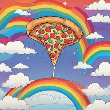 Somewhere over the pizza