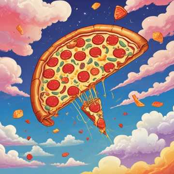 Somewhere over the pizza