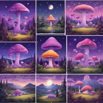 The Cozy Purple Mushroom