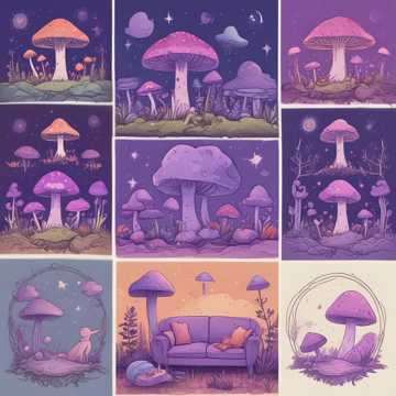 The Cozy Purple Mushroom