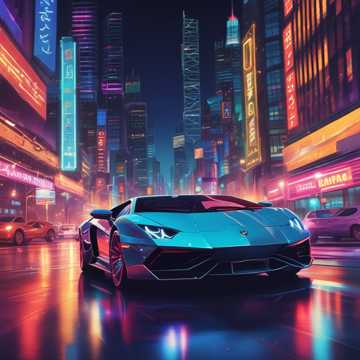 Nachtfahrt im Lambo