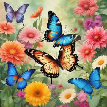 Butterflies and Flowers