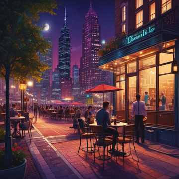 Moonlit Cafés