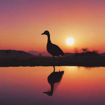 Goose Waddles in the Desert