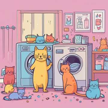 Cats in the washing machine