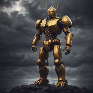 Titan Mega Gold Plated Robot Warrior