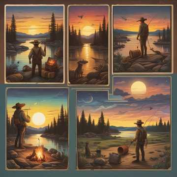 Country Fishing Cowboy