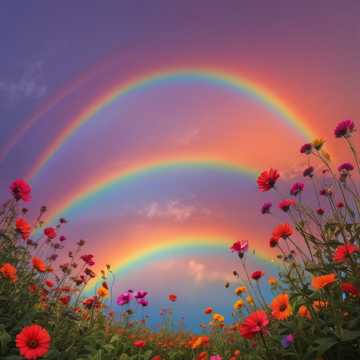 Rainbow flowers