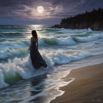 Moonlit Waves