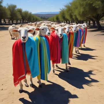 Les moutons sur la plage