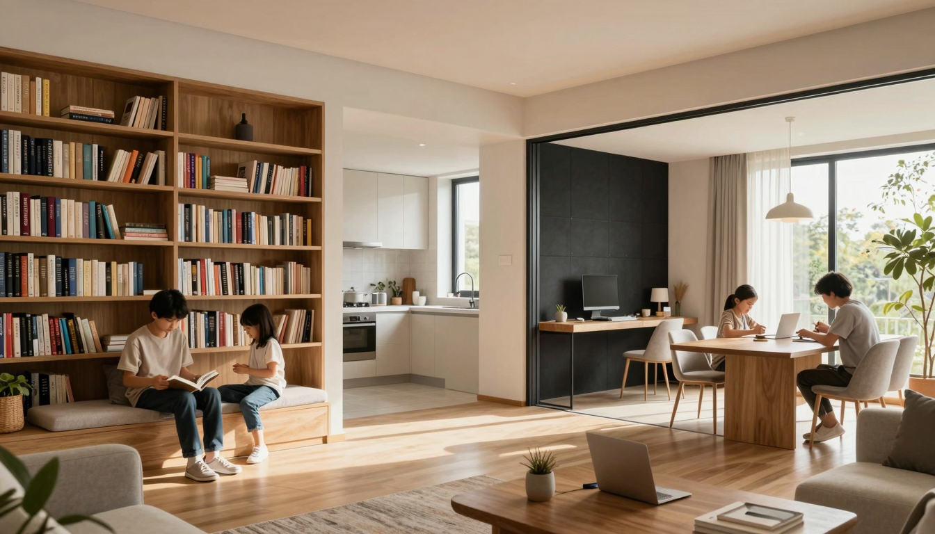 가족 구성원 모두가 만족하는 스마트 홈 인테리어, 공간 디자이너의 솔루션: 완벽한 공간 분리와 취향 존중, 두 마리 토끼를 잡다