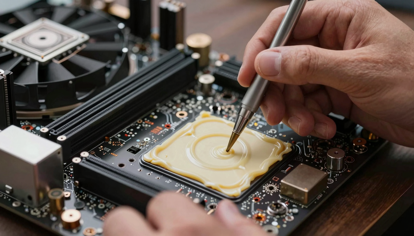 (10년차 SEO 전문가의 구글 상단 노출을 위한 롱테일 키워드 제목) AI PC 발열 해결, 써멀구리스 도포부터 쿨링 시스템 업그레이드까지! 20년 경력 하드웨어 장인의 비법 공개