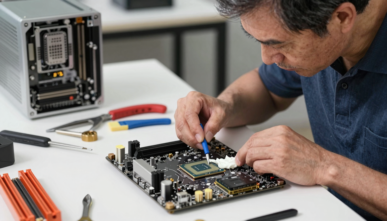 (10년차 SEO 전문가의 구글 상단 노출을 위한 롱테일 키워드 제목) AI PC 발열 해결, 써멀구리스 도포부터 쿨링 시스템 업그레이드까지! 20년 경력 하드웨어 장인의 비법 공개