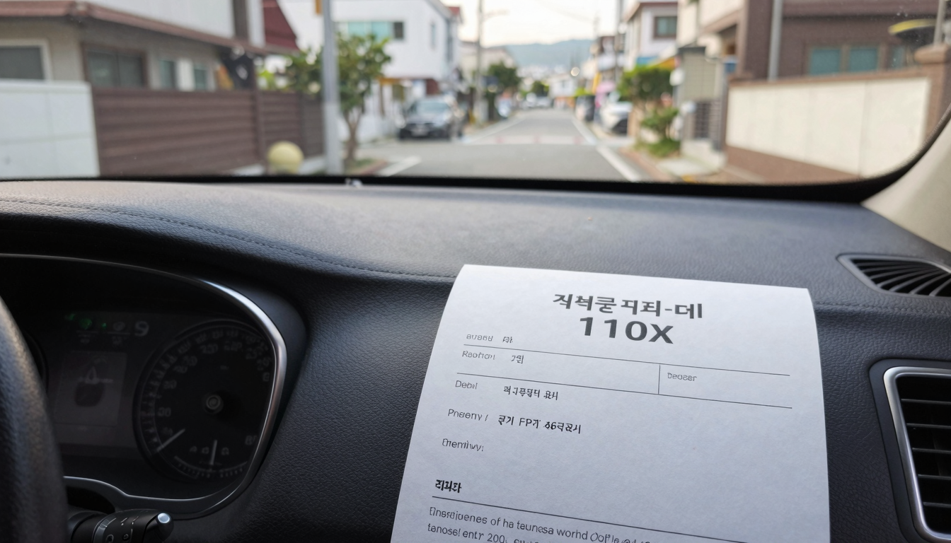 자동차세 연납 할인 안내 자동차세 연납 할인 안내문과 차량 내비게이션 모습