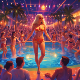 Poolparty Nacht