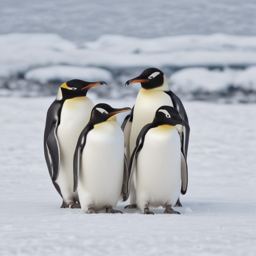 Penguins by the Frozen Shore