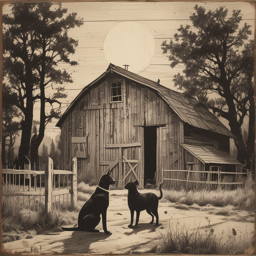 Crap the Dog Chasing the Barn Cat