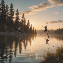 Splash in the Lake