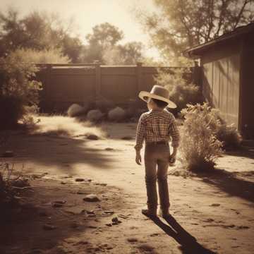 Cowboy Hat and Toy Gun