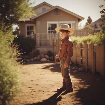 Cowboy Hat and Toy Gun