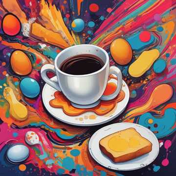 Merda Tappetino Quadro Colazione