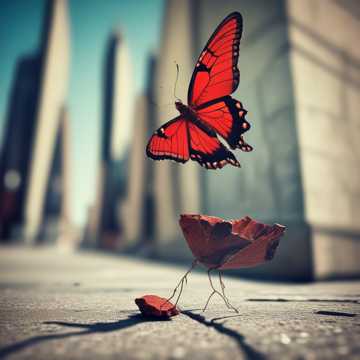 Papillon rouge 