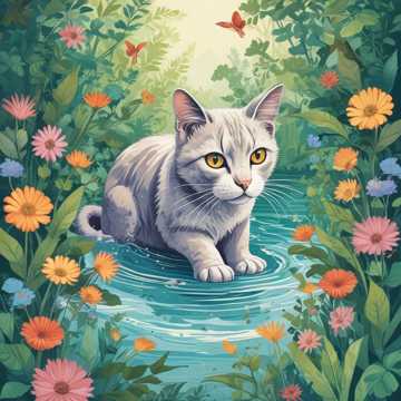 "Water Cycle Wonders with Luna the Cat"