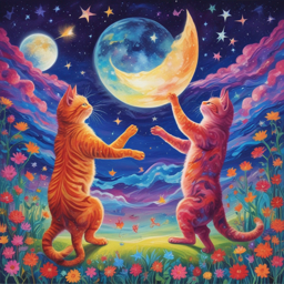 Moonlit Cats