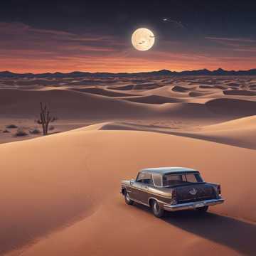 Night Drive in the Sand Dunes