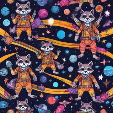 Space raccoon warriors