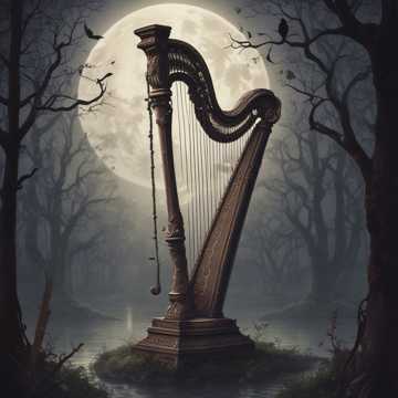 Dark Horror Harp