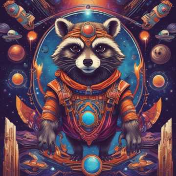 Space raccoon warriors