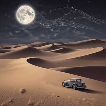 Night Drive in the Sand Dunes