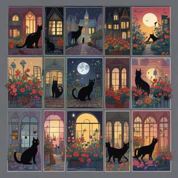 Cats in the Moonlight