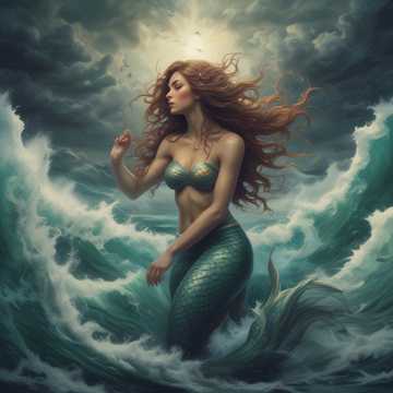 The Mermaid of the Stormy Sea