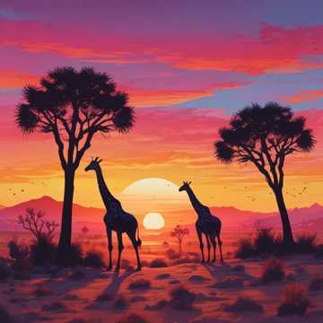 Giraffes in the Desert