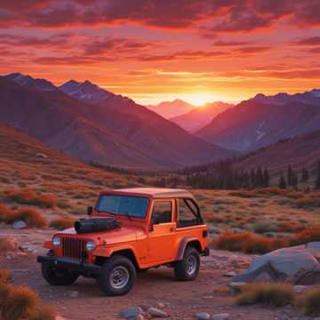 My orange jeep