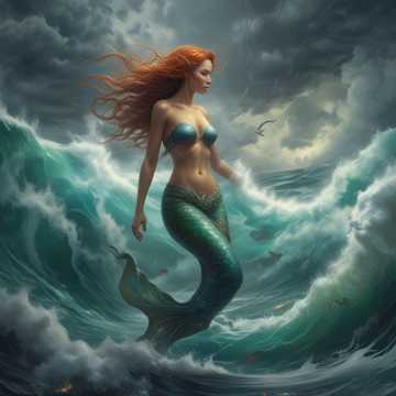 The Mermaid of the Stormy Sea