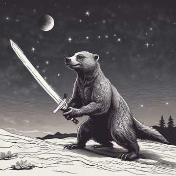 Honeybadger with a Sword