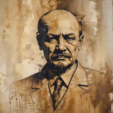 My Coffee portrait of Lenin...