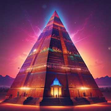 Cyan Pyramid