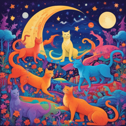 Moonlit Cats