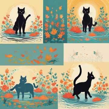 Swimming Cat