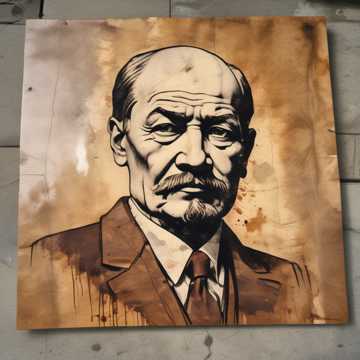 My Coffee portrait of Lenin...