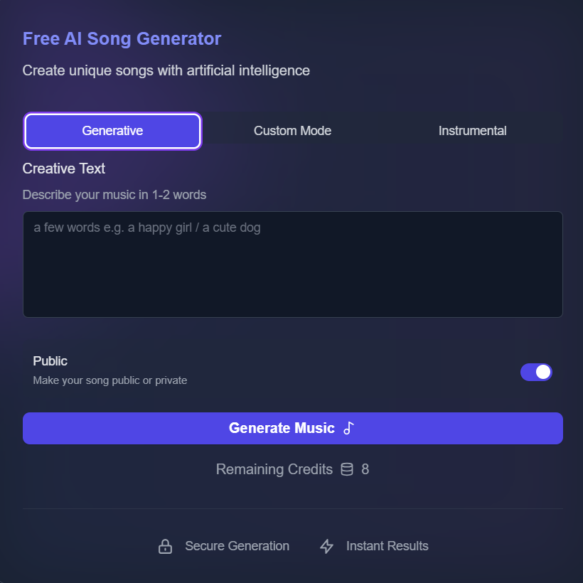 Create Custom Songs Instantly