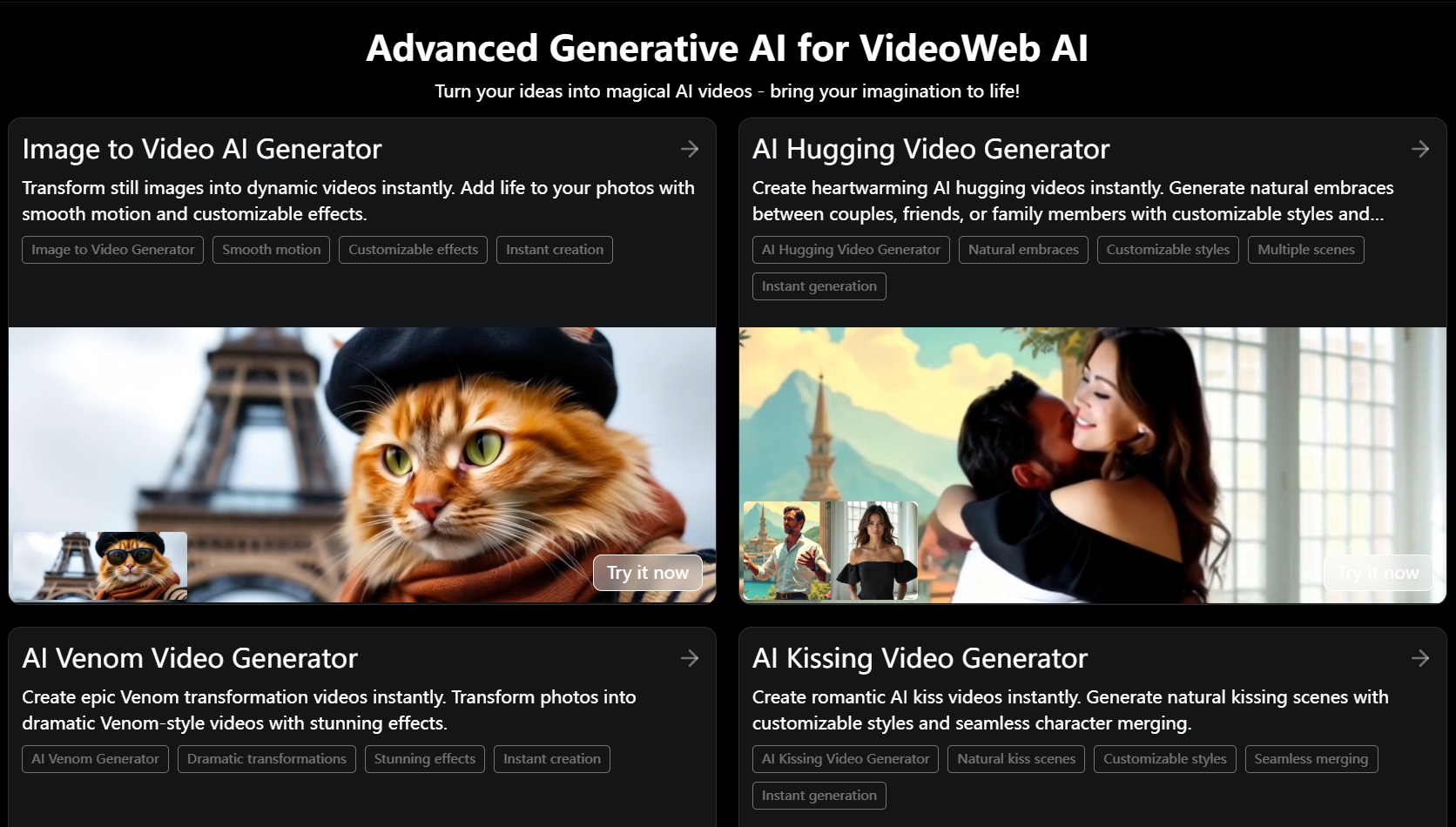 Generate Stunning Videos Instantly