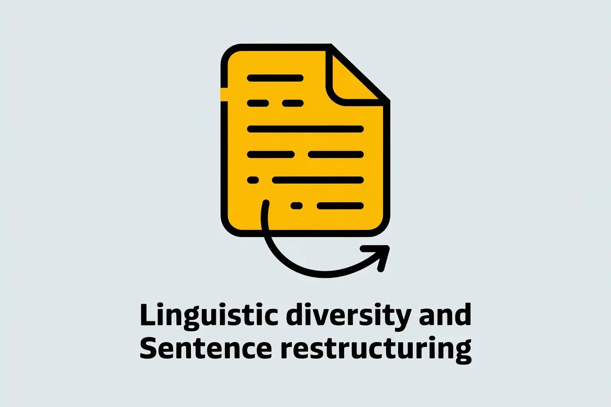 Linguistic Diversity and Sentence Restructuring