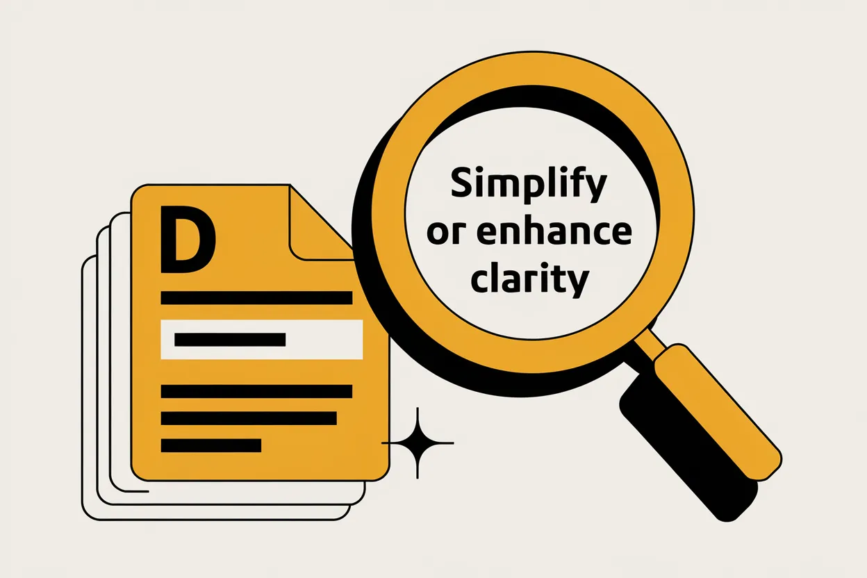 Simplify Complex Language or Enhance Clarity