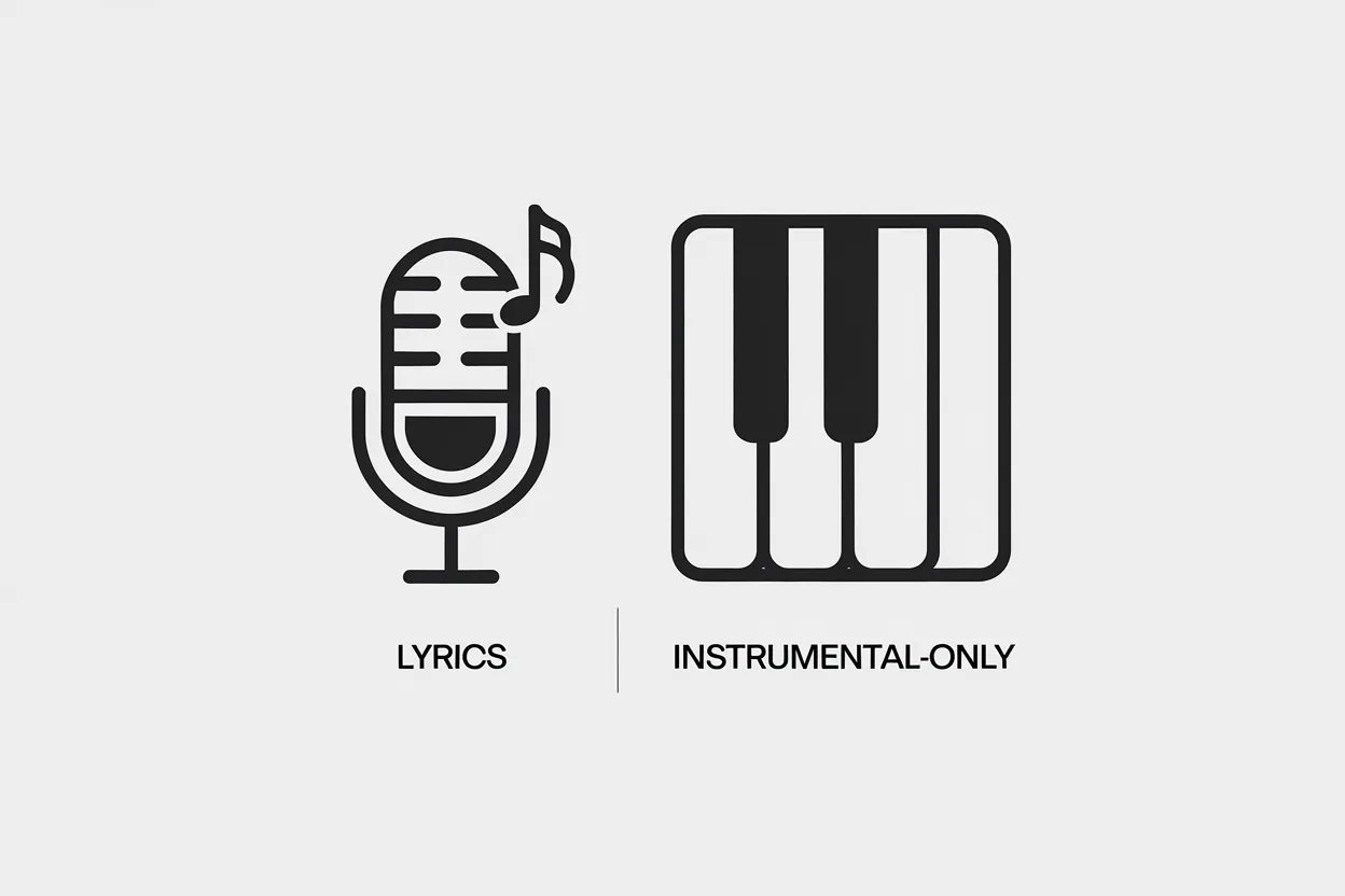 Create Music with Lyrics or Instrumental Tracks