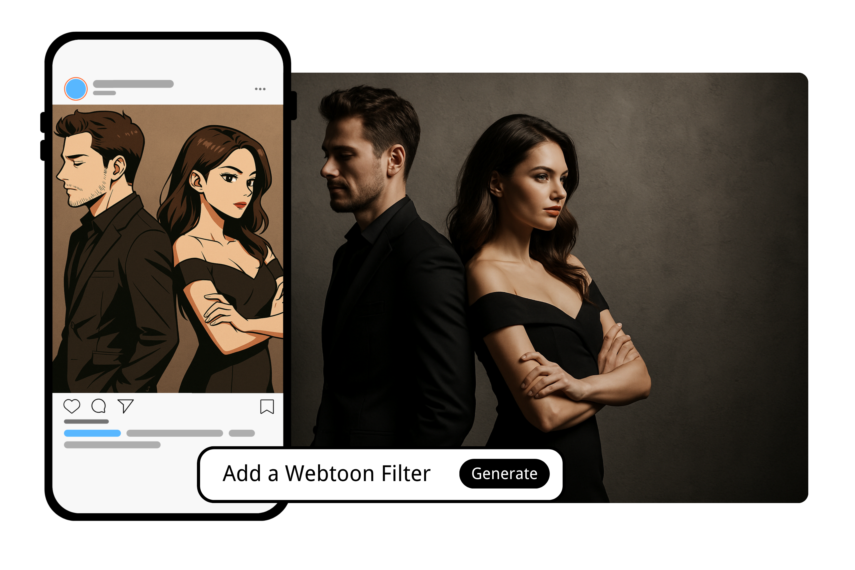 Turn Photos into Webtoon Anime for Social Media